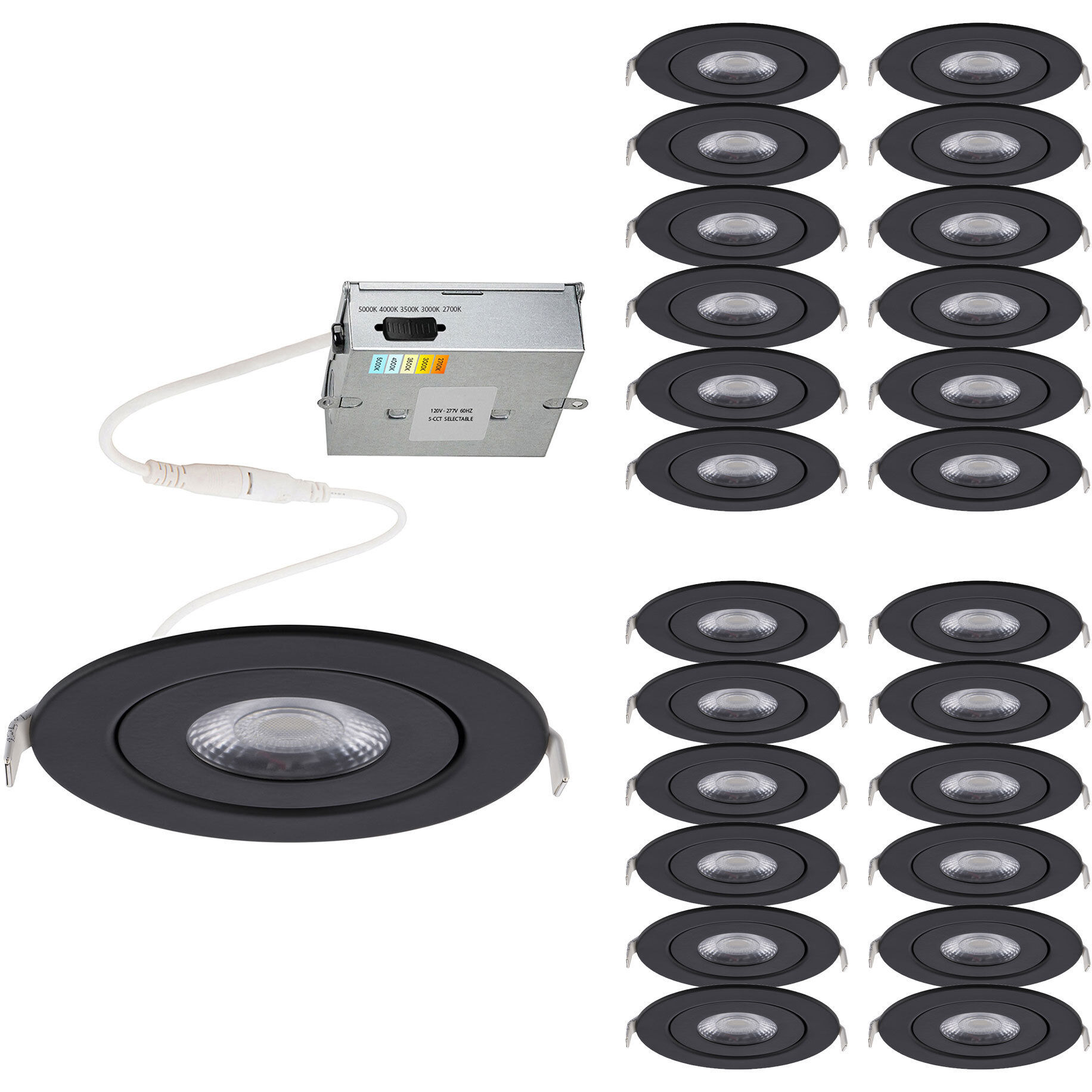 Lotos LED Black Recessed Lighting in 24, WAC Limited