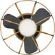 Aella 22 inch Aged Brass Matte Black with Matte Black Blades Flush Mount Ceiling Fans