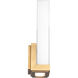 Coltrane Wall Sconce Wall Light in 2700K, Aged Brass, dweLED