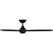 Blitzen 54 inch Matte Black Downrod Ceiling Fans, Smart Fan