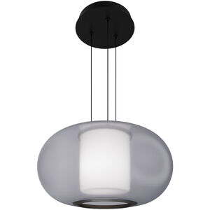 Doma LED 20 inch Black Pendant Ceiling Light in 3500K, dweLED