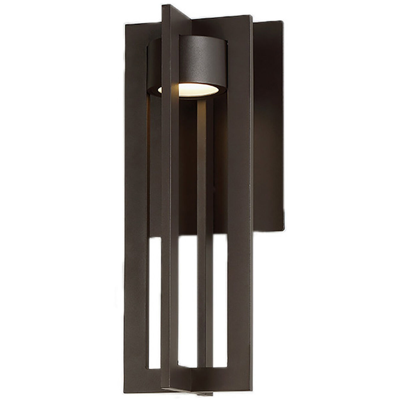 Chamber LED 15.75 inch Bronze Outdoor Wall Light, dweLED