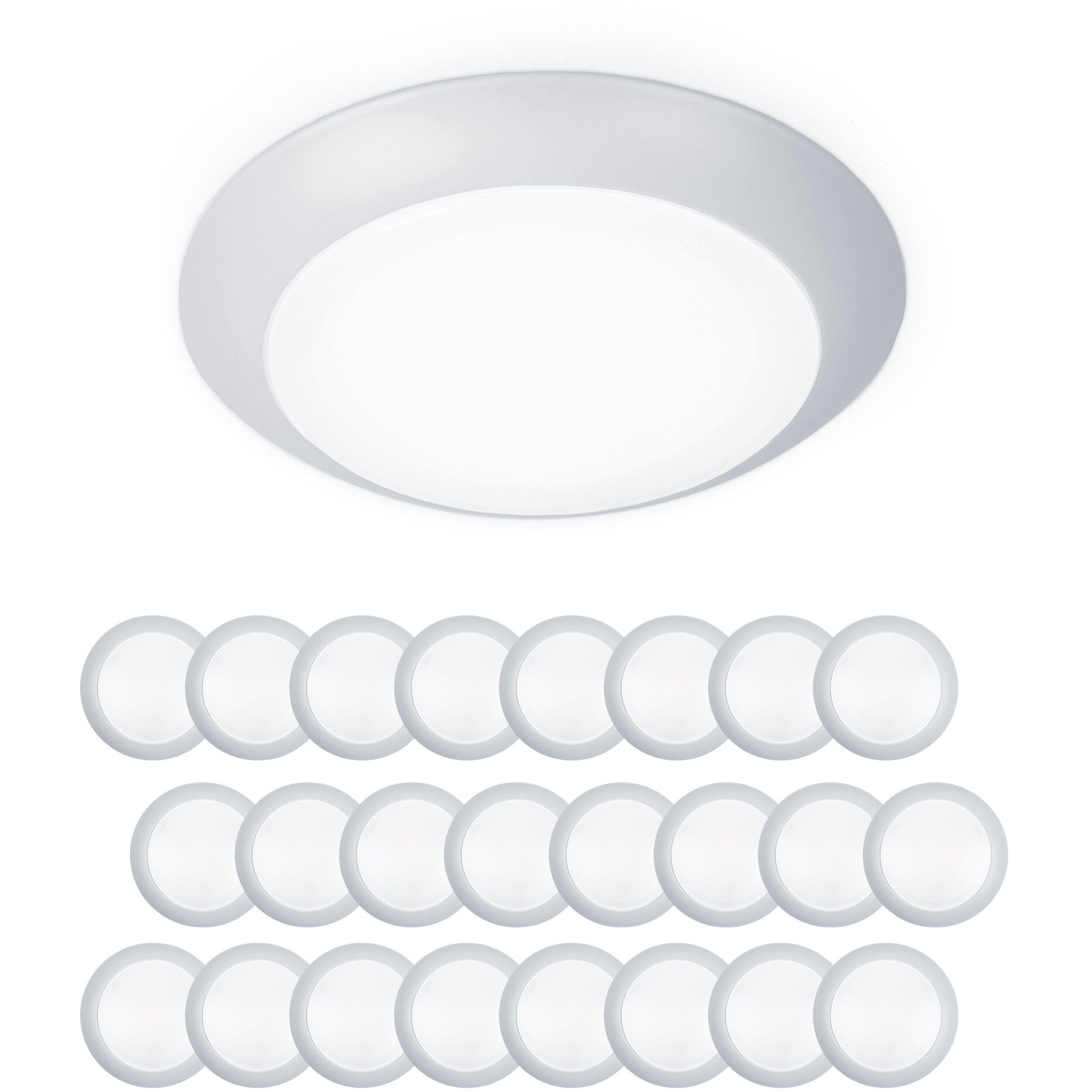 WAC Lighting FM 304 930 WT 24 Disc LED 6 inch White Flush Mount