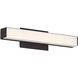 Brink LED 12.56 inch Black Bath Vanity & Wall Light in 3000K, dweLED