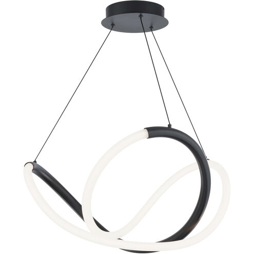 Solo LED 23.63 inch Black Chandelier Ceiling Light, dweLED