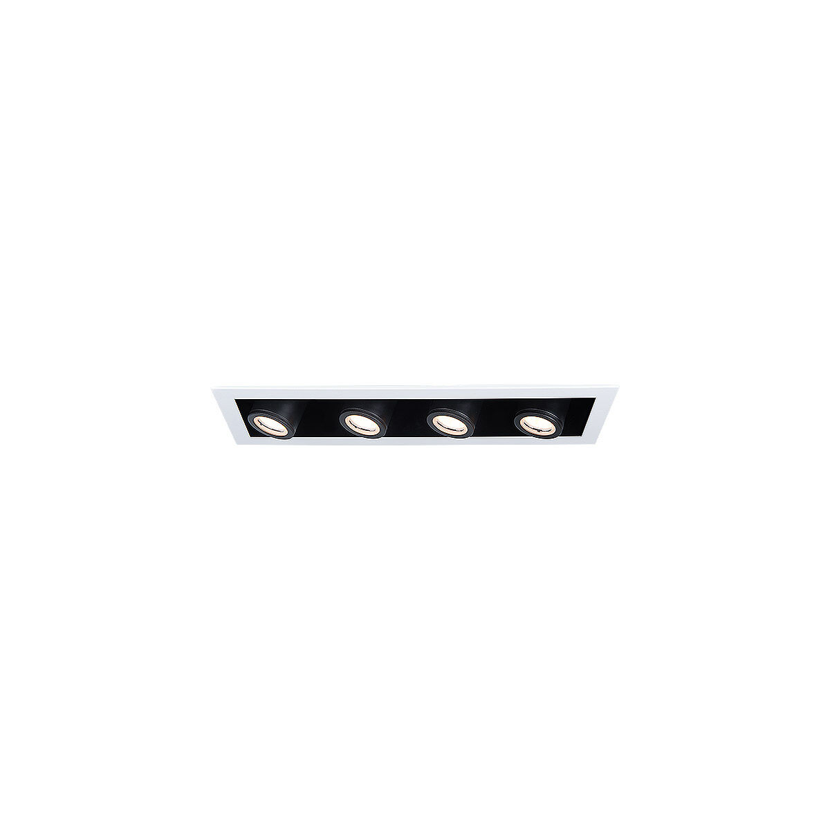 Silo Multiples LED White Black Multiple Recessed Trim in 3000K, White/Black