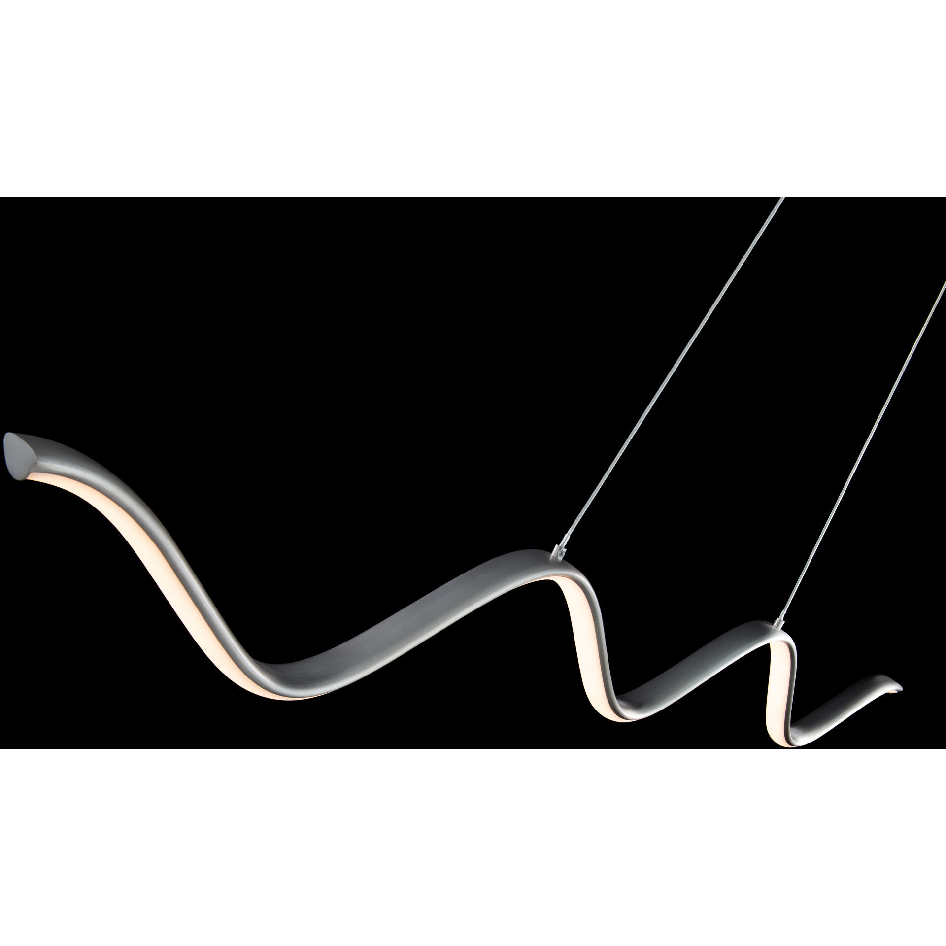 Morae Linear Pendant Ceiling Light in Brushed Nickel, dweLED