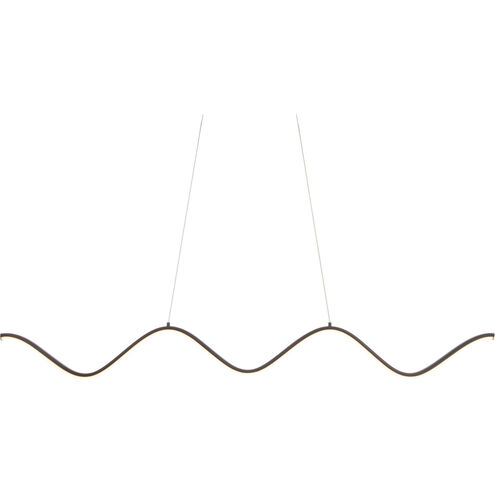 Morae Linear Pendant Ceiling Light in Black, dweLED