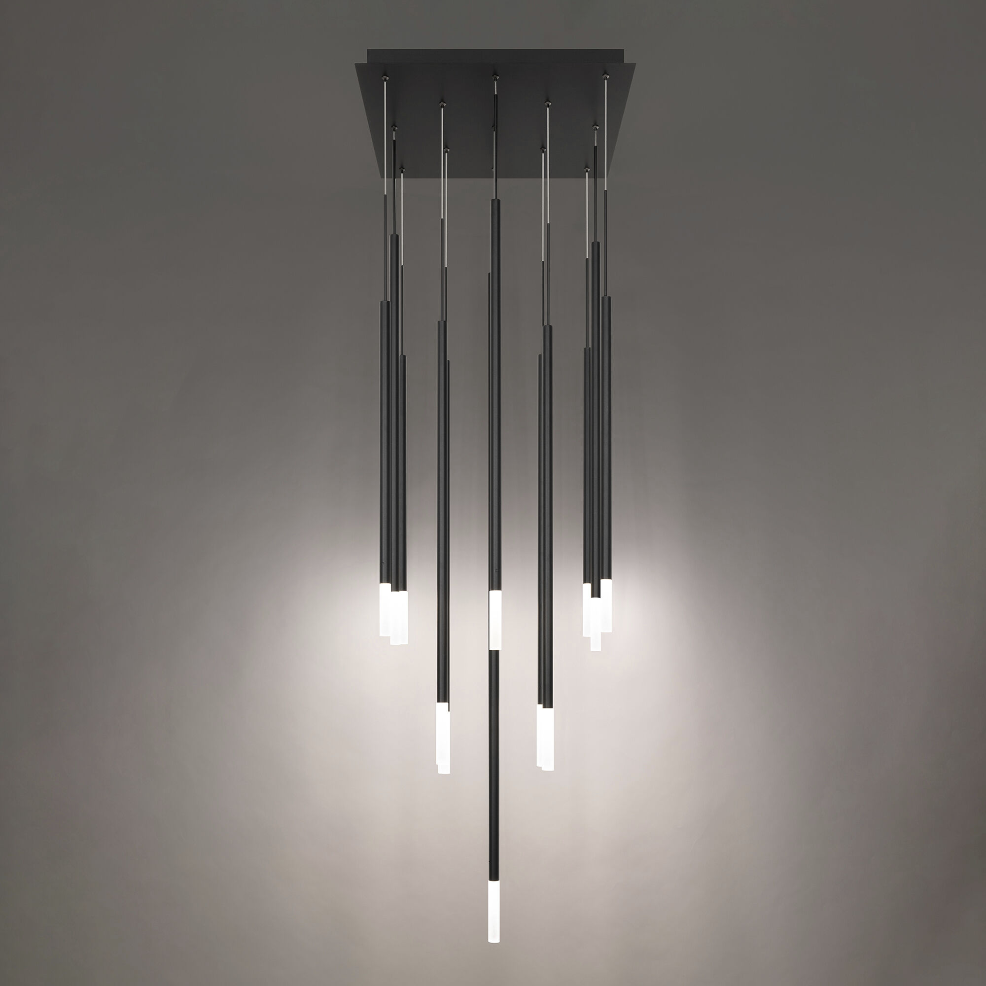 Viggo LED 2 inch Black Multi-Light Pendant Ceiling Light, dweLED