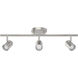 Pipe 3 Light 120 Brushed Nickel Track Lighting Ceiling Light, WAC Limited