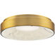 Crackle LED 14 inch Aged Brass Flush Mount Ceiling Light, dweLED