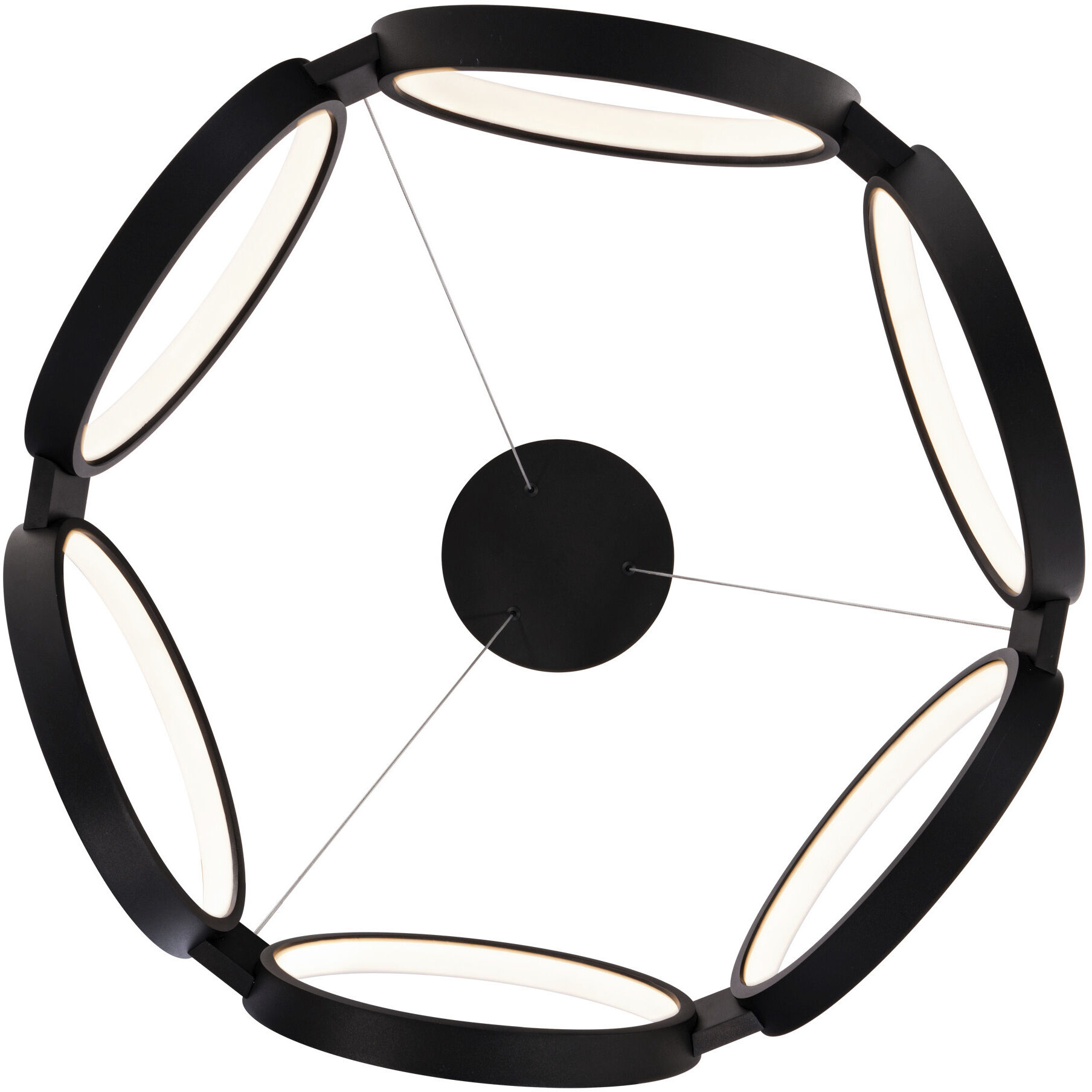 Solitaire LED 26.63 inch Black Chandelier Ceiling Light, dweLED