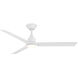 Flair 56 inch Matte White Downrod Ceiling Fan