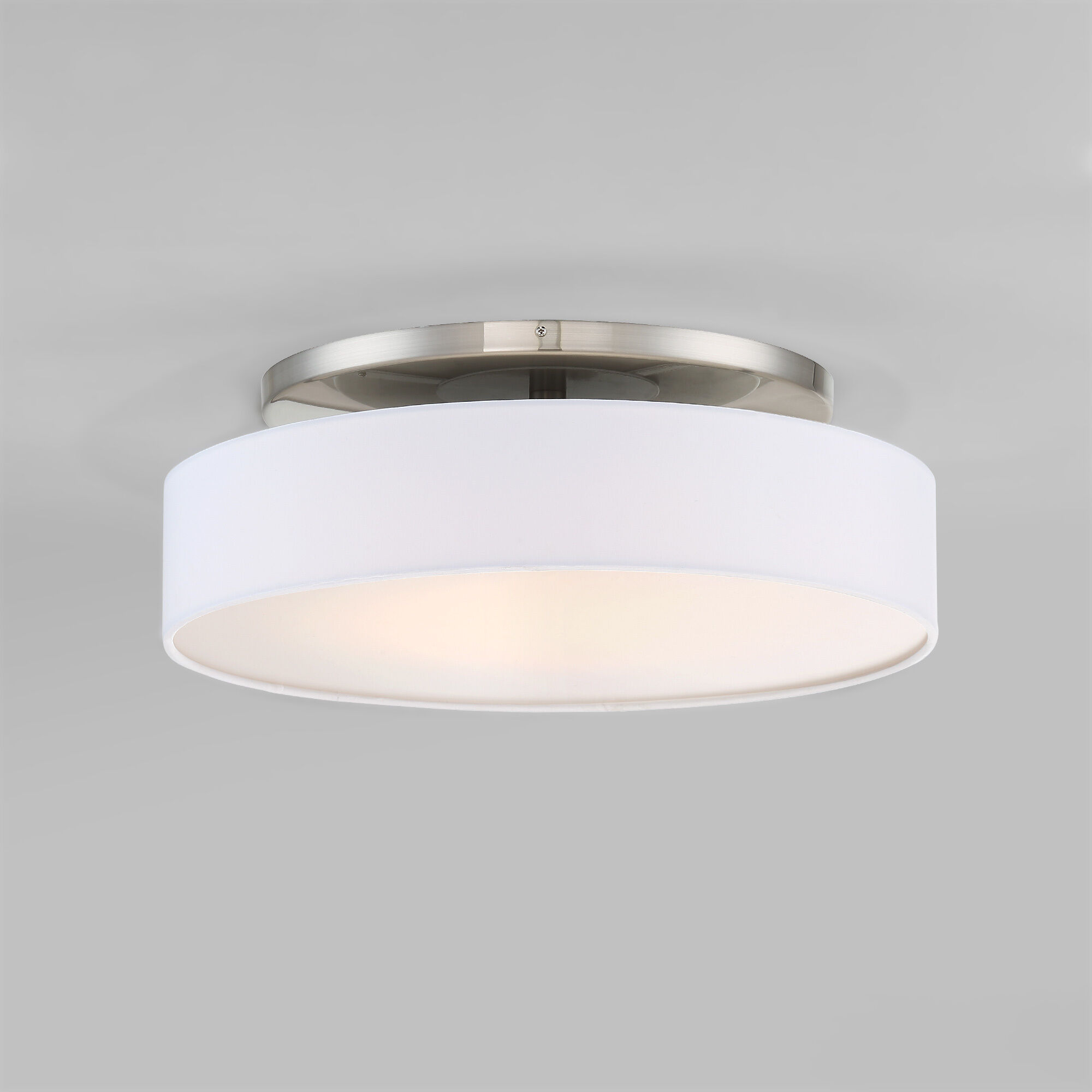 Manhattan LED 20 inch Brushed Nickel Semi-Flush Mount Ceiling Light, dweLED