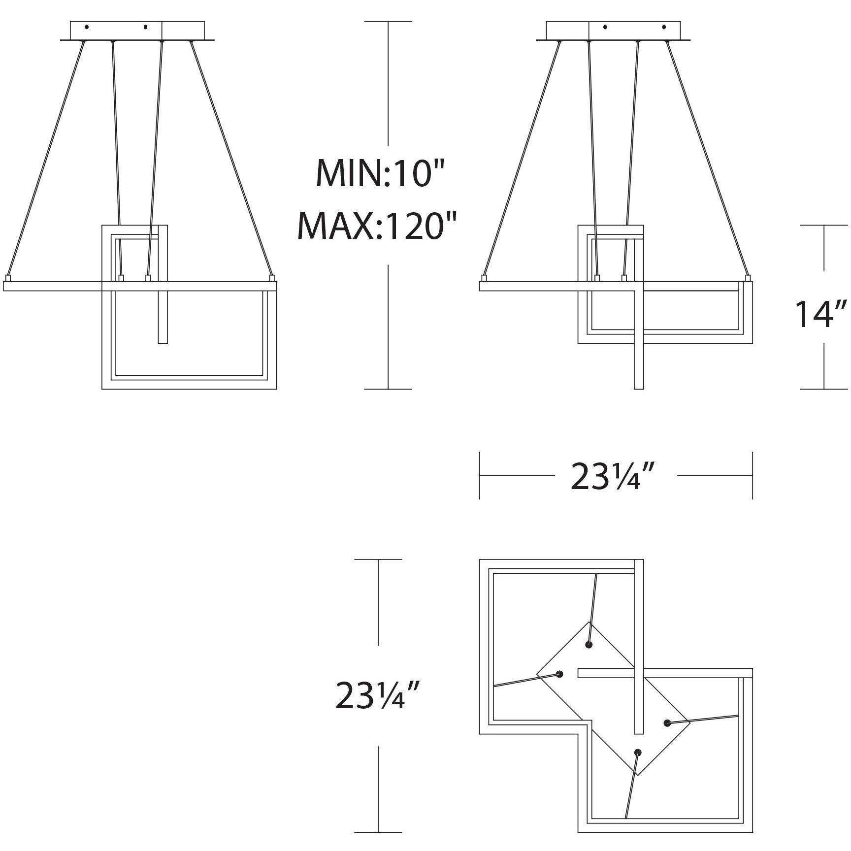 Minecraft LED 23.25 inch Black Pendant Ceiling Light, dweLED