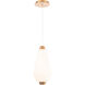 Amelia LED 7 inch Aged Brass Mini-Pendant Ceiling Light, dweLED