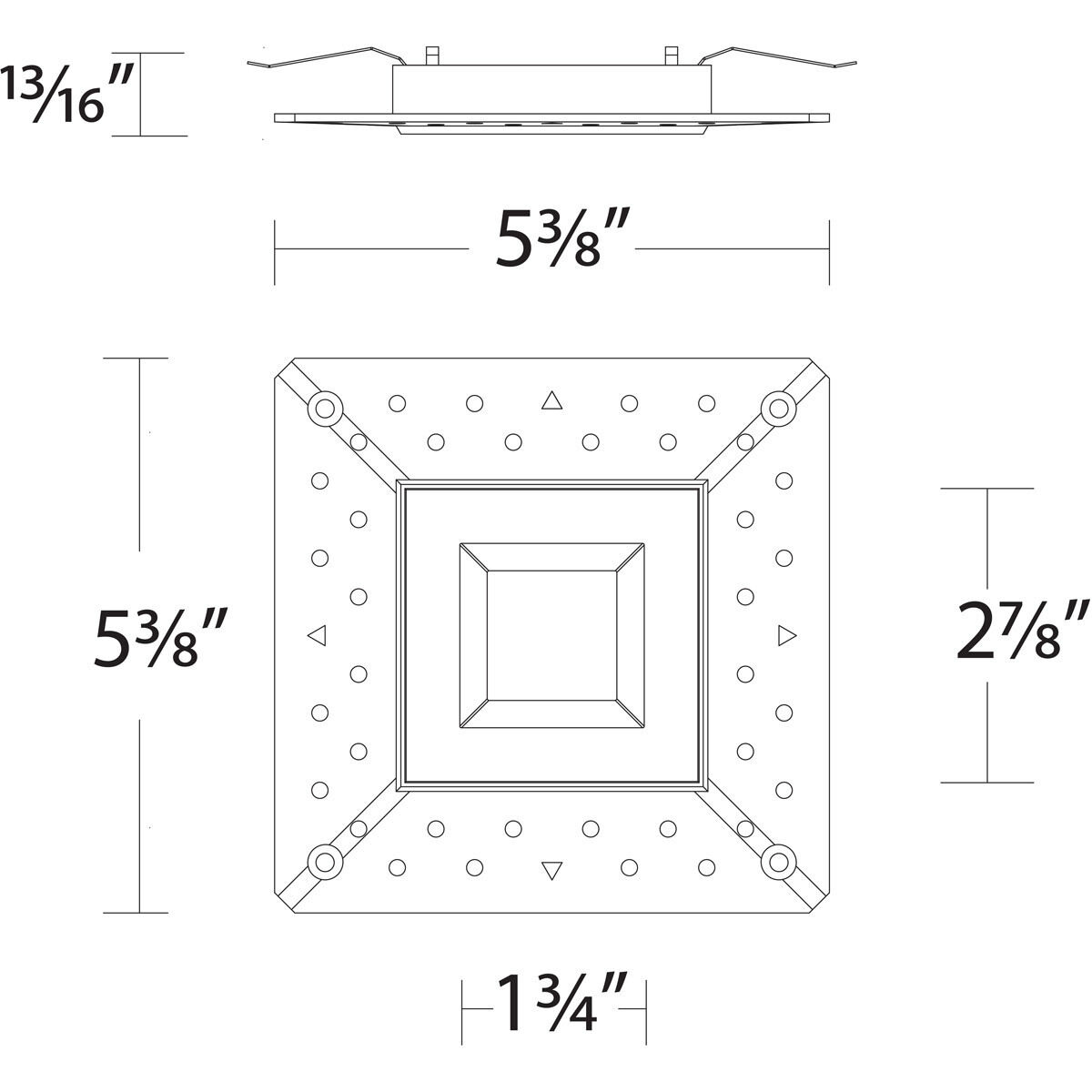 Ocularc LED Black Recessed Trims