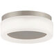Bonham LED 8 inch Brushed Nickel Flush Mount Ceiling Light in 3500K, dweLED