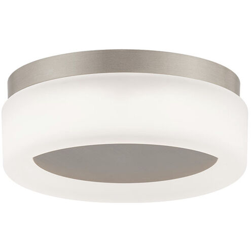 Bonham LED 8 inch Brushed Nickel Flush Mount Ceiling Light in 3500K, dweLED