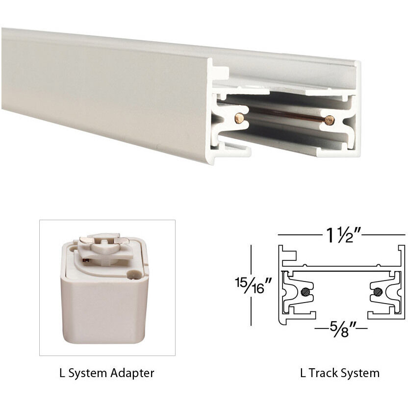 L Track 120 White Track Component Ceiling Light