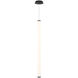 Flare LED 2.44 inch Black Linear Pendant Ceiling Light in 45in, dweLED
