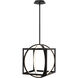 Geometrix LED 12.63 inch Black Pendant Ceiling Light, dweLED