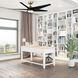 Viper 60 inch Soft Brass Matte Black with Matte Black Blades Downrod Ceiling Fans, Smart Fan