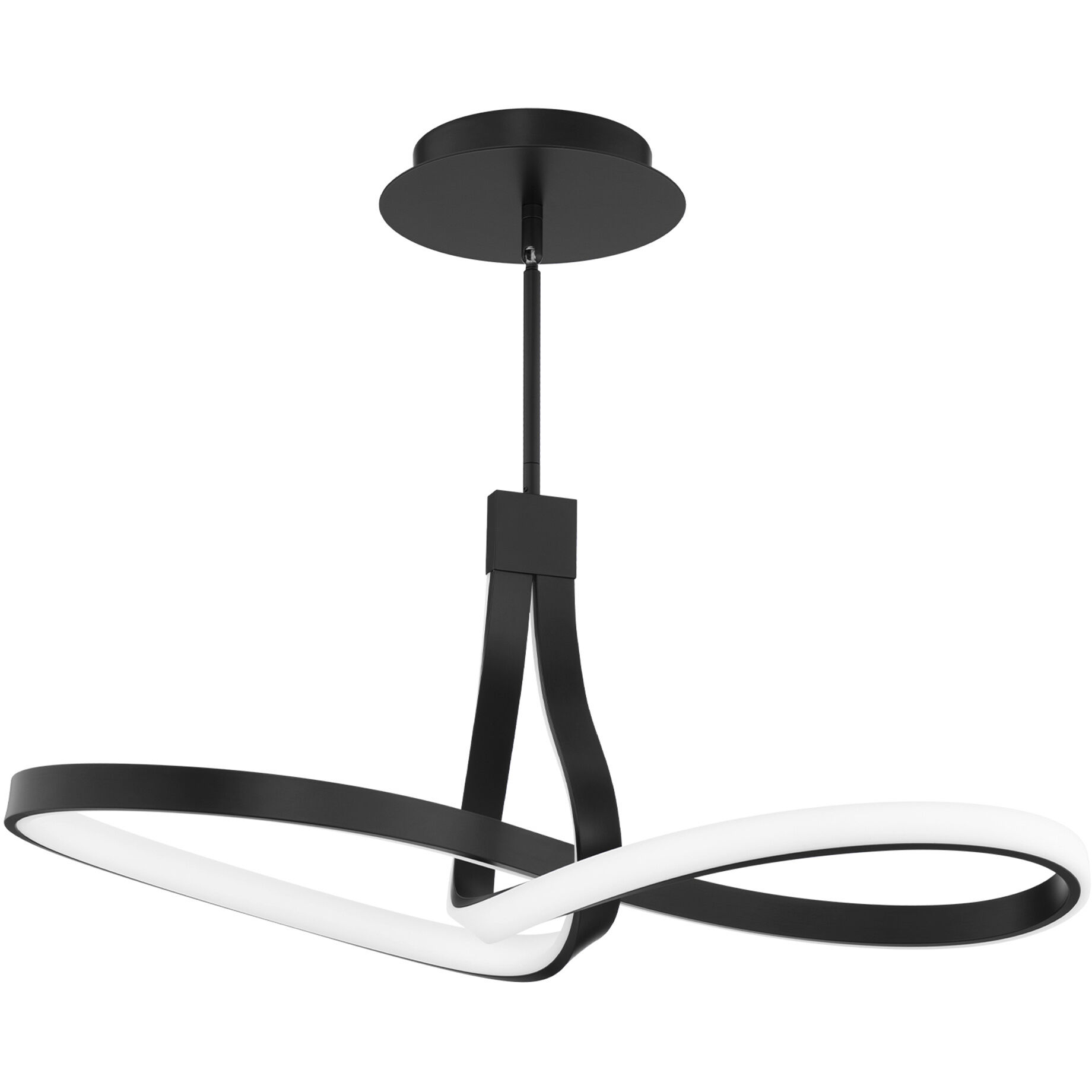 Mobius Linear Pendant Ceiling Light in Black, dweLED