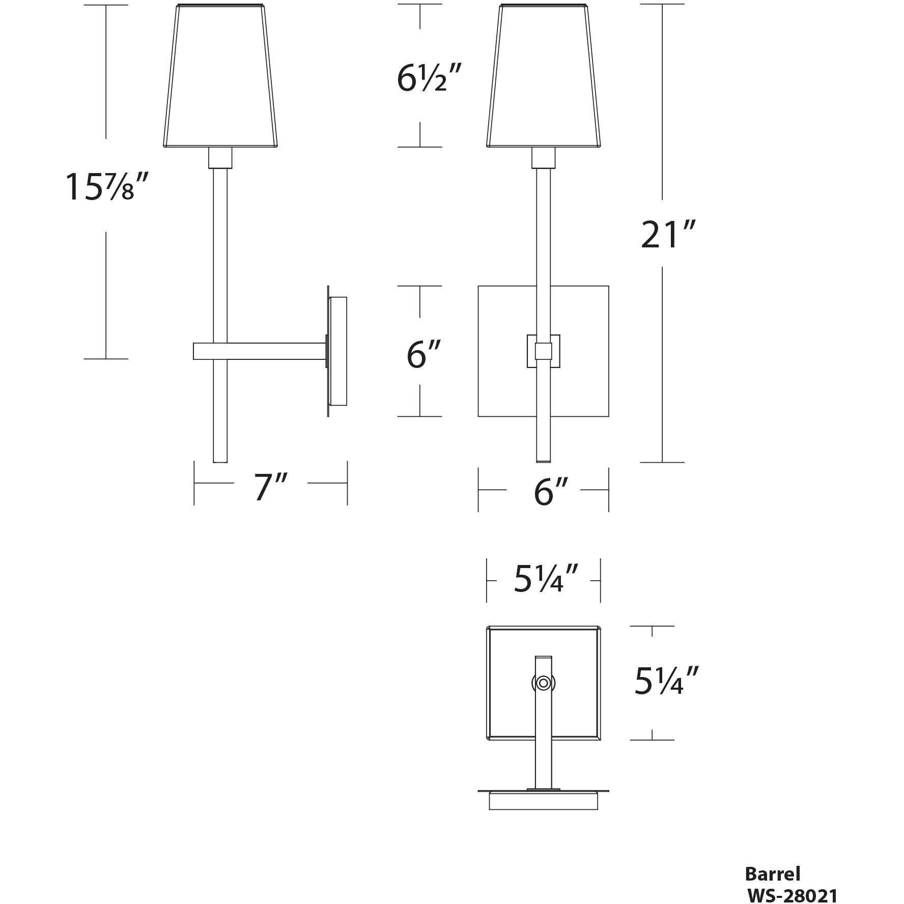 Seville Wall Sconce Wall Light in Brushed Nickel, dweLED