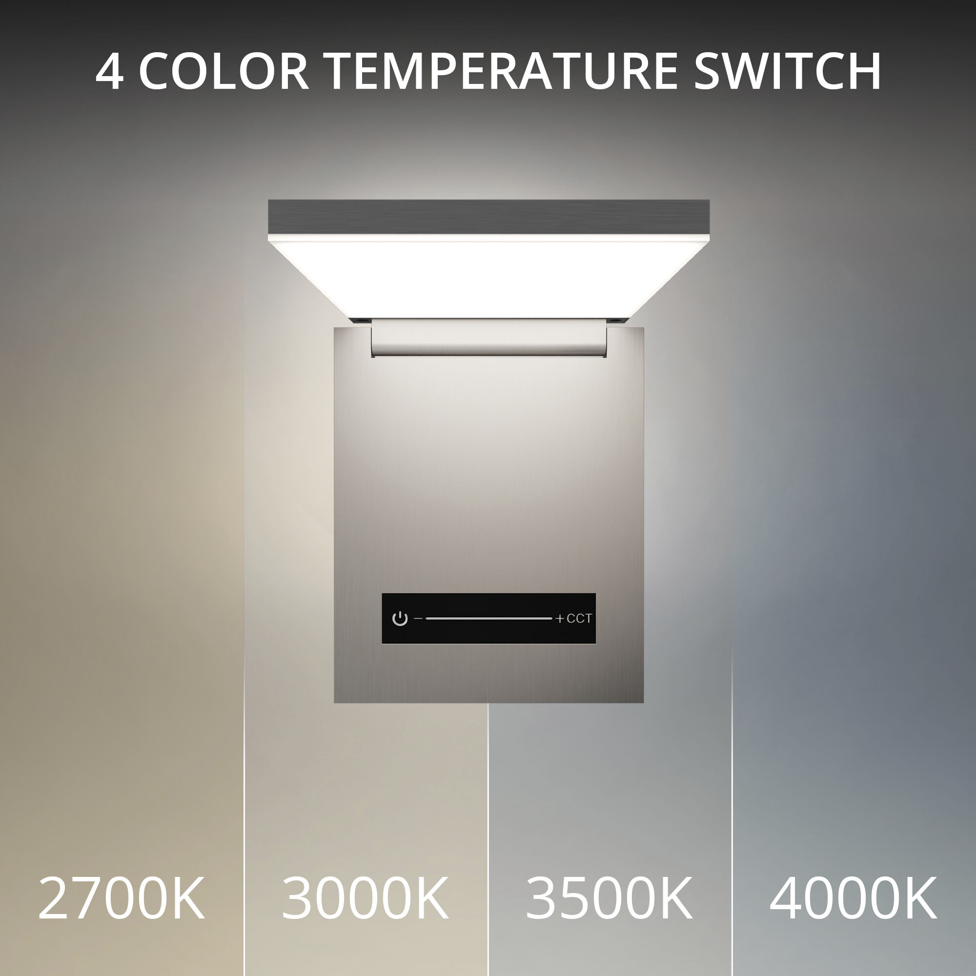 Flapp Reading Light Wall Light in Brushed Nickel, dweLED