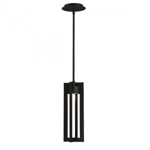 Chamber LED 5.5 inch Black Outdoor Pendant, dweLED