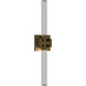 Ripple LED 4.75 inch Aged Brass Bath Vanity & Wall Light in 2700K, dweLED