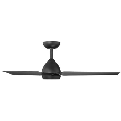 Mocha 54 inch Matte Black Downrod Ceiling Fan in Included, Smart Fan 