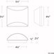 Duet 2 Light 2.5 inch White ADA Wall Sconce Wall Light in 3000K, dweLED