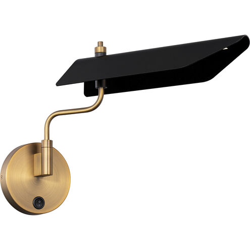 Loyd 1 Light 4.38 inch Black Aged Brass Reading Light Wall Light