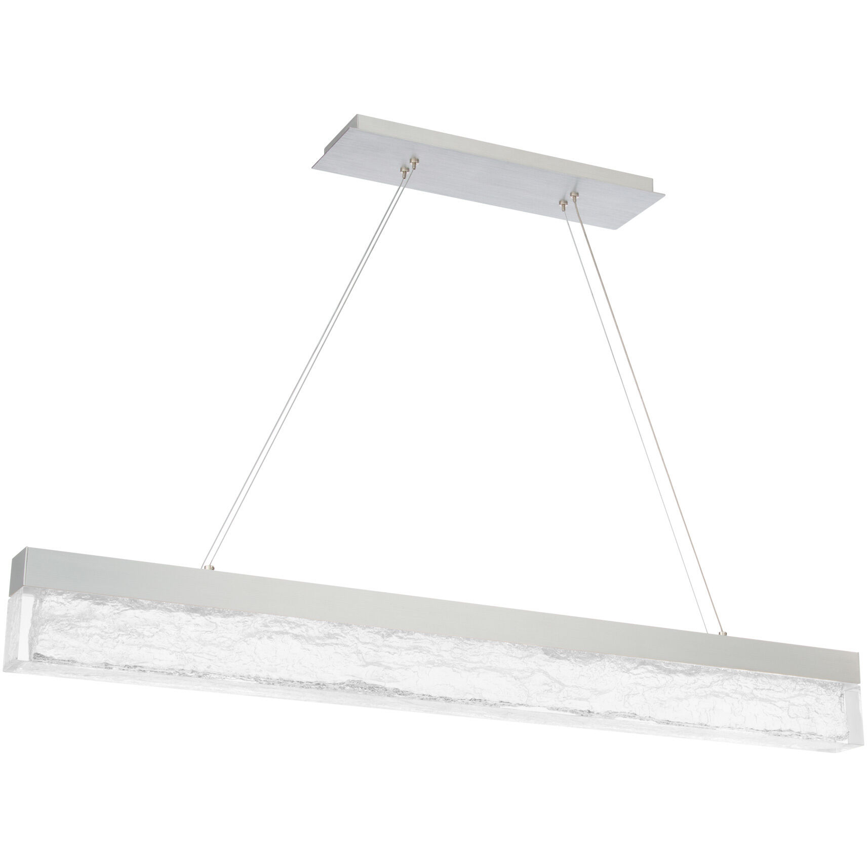 Effervescent Linear Pendant Ceiling Light in Brushed Aluminum, dweLED