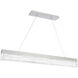 Effervescent Linear Pendant Ceiling Light in Brushed Aluminum, dweLED