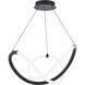 Solo 1 Light 22.5 inch Black Chandelier Ceiling Light