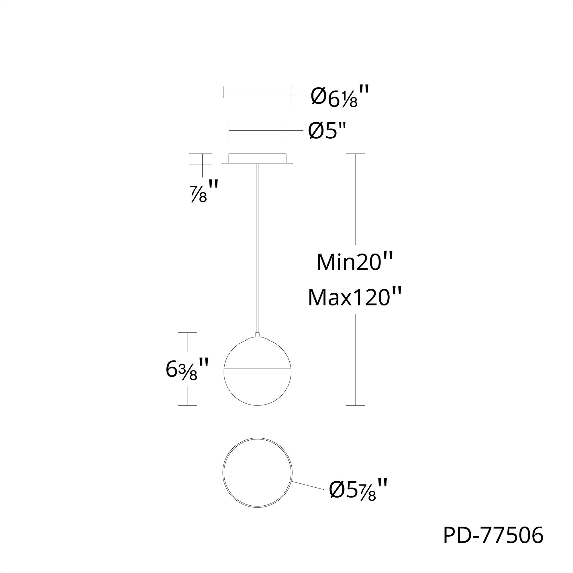 Cyllindra LED 6 inch Aged Brass Pendant Ceiling Light in 3000K, dweLED