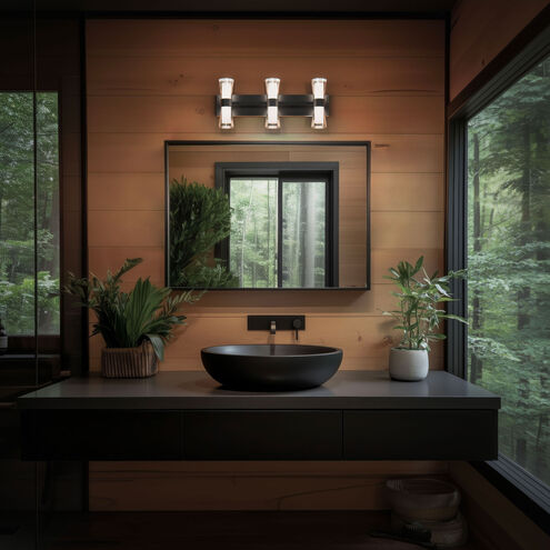 Hourglass LED 24 inch Aged Brass Bath Vanity & Wall Light in 2700K, dweLED