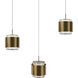 Banded LED 5.5 inch Aged Brass Chandelier Ceiling Light, dweLED