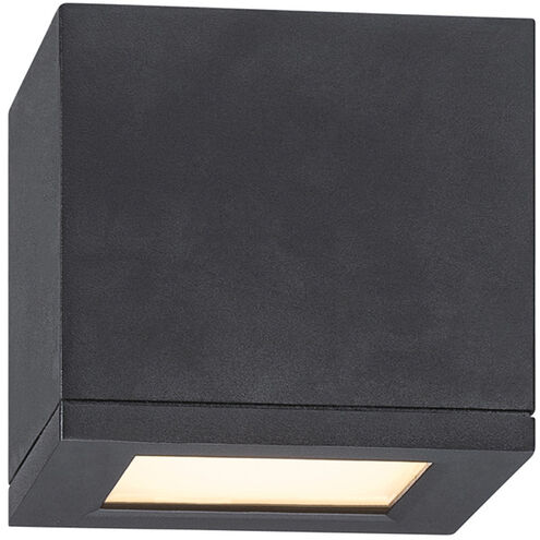 Rubix LED 5 inch Black Outdoor Flush