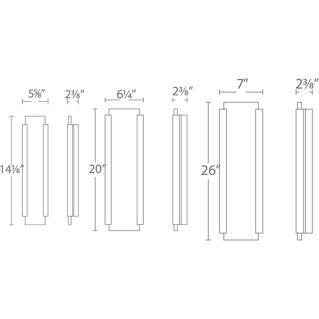 Fiction LED 14.13 inch Black Outdoor Wall Light, dweLED