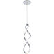 Interlace LED 6 inch Chrome Pendant Ceiling Light, dweLED