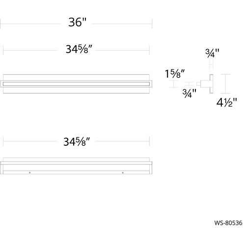 Skate LED 4.5 inch Black Bath Vanity & Wall Light in 4000K, dweLED