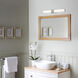 Elementum LED 30 inch Brushed Nickel Bath Vanity & Wall Light in 3000K, dweLED