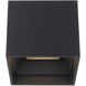 Downtown 1 Light 5 inch Black Flush Mount Ceiling Light in 3500K, dweLED