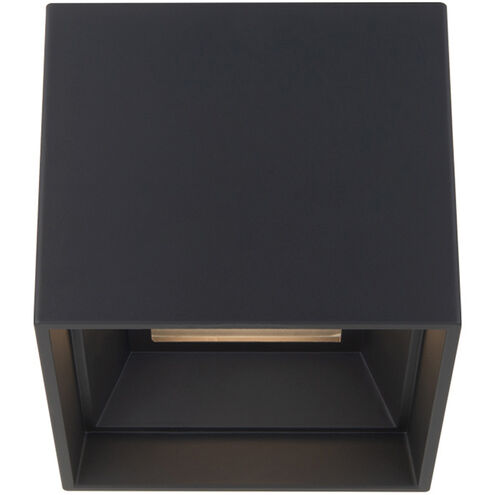 Downtown 1 Light 5 inch Black Flush Mount Ceiling Light in 3500K, dweLED