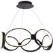Solitaire LED 26.63 inch Black Chandelier Ceiling Light, dweLED