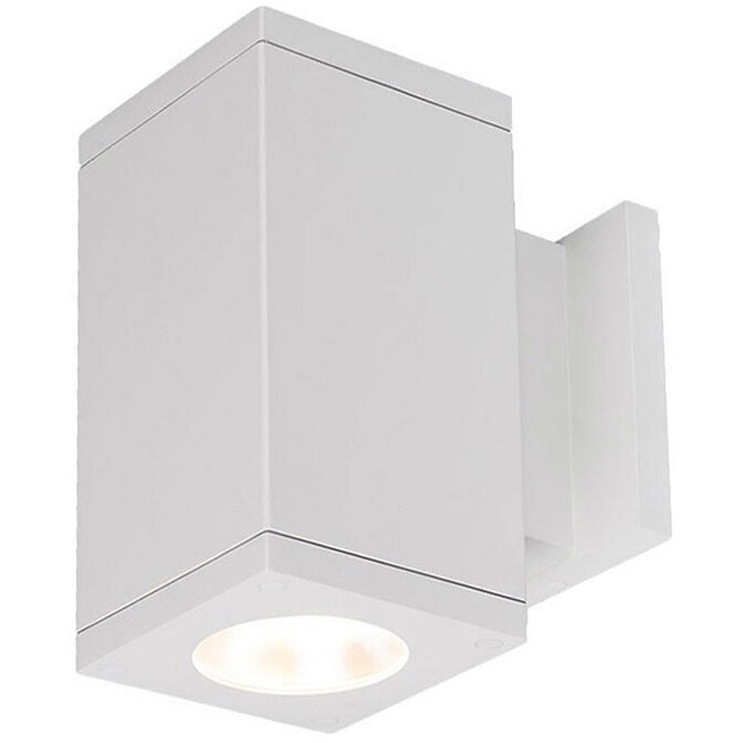 WAC Lighting DC WS06 S835S WT Cube Arch LED 5.5 inch White Sconce Wall Light in Spot 85 3500K Straight Up Down